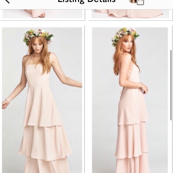 Show Me Your Mumu NEW NWT Calypso Ruffle Blush Bridesmaid Prom Dress Size Small - Picture 2 of 7